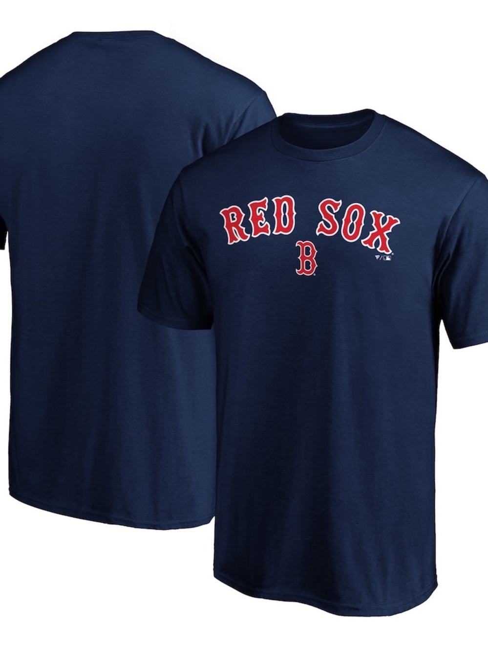 MLB Navy Red Sox Tee with Red and White Lettering